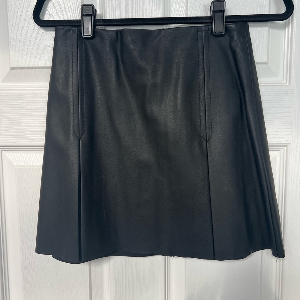 Black Express Leather Skirt